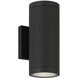 Plaza 100 LED 9.13 inch Black Outdoor Wall Mount